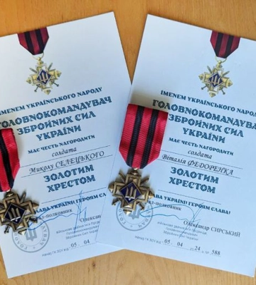 Двох черкаських військовослужбовців нагородили за збиті російські безпілотники