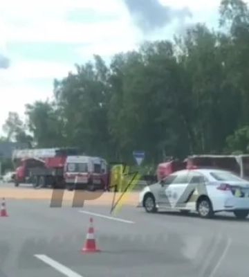 Вантажівка із зерном перекинулась на в&#039;їзді до Києва: що відомо