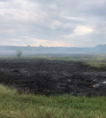 Впродовж минулої доби рятувальники ліквідували 6 пожеж на відкритій території