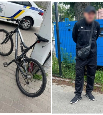 У Рівному чоловік поцупив велосипед, бо подумав, що він нікому не належить