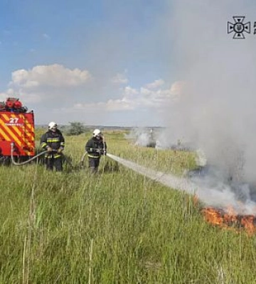 Минулої доби пожежники Дніпропетровщини загасили 25 займань сухої трави та сміття