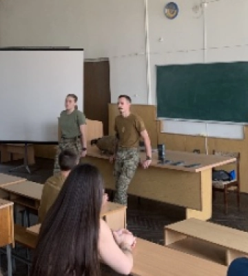Бойові медики провели заняття з курсантами військової кафедри Львівського медуніверситету