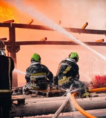 На Київщині другу добу гасять пожежу на підприємстві після удару РФ