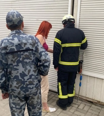 На луцькому ринку кошеня застрягло між контейнерами 