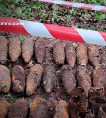 На Тернопільщині в лісі знайшли 21 артснаряд часів Другої світової війни