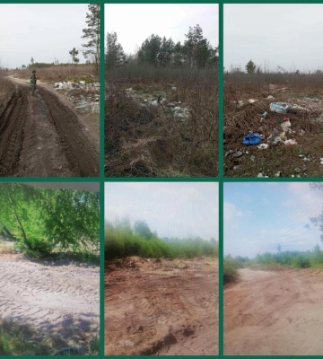 У лісі на Рівненщині прибрали звалище твердих побутових відходів