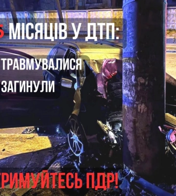 За п’ять місяців на Рівненщині трапилось майже 1400 ДТП