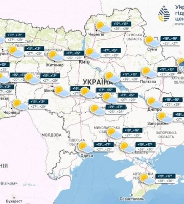 Без опадів та до + 30°С: прогноз погоди по Київщині на 18 червня