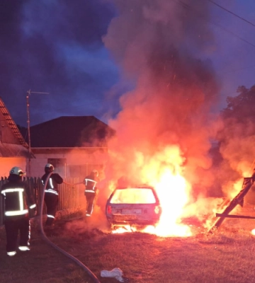 На Волині горіли господарська споруда та автівка