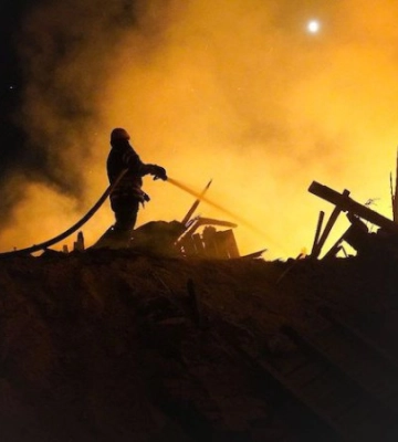 На Хмельниччині під час нічної атаки рф знищено 11 цілей, через ворожий удар - пожежа на об&#039;єкті інфраструктури