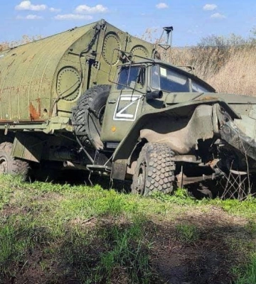 Десантники знищили вантажівку з боєприпасами і вояками рф