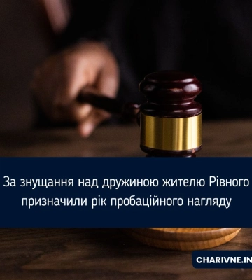 Знущався над дружиною: за вчинення домашнього насильства рівнянину призначили рік пробаційного нагляду