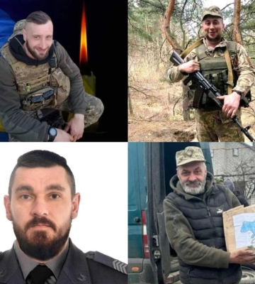 До Небесного війська доєдналися чотири воїни з Рівненщини - Юрій Груздєв, Денис Ціось, Сергій Алєксєєнко та Вадим Погожельський