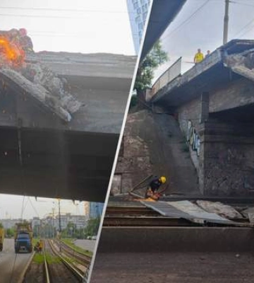 Падение моста в Киеве: когда его состояние проверяли и возможен ли дальнейший обвал
