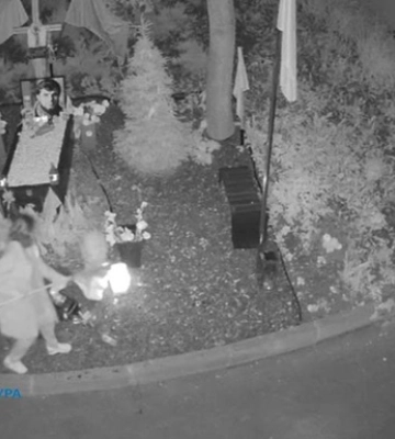 Могилы Да Винчи, Джуса и Петриченко в Киеве повредила женщина