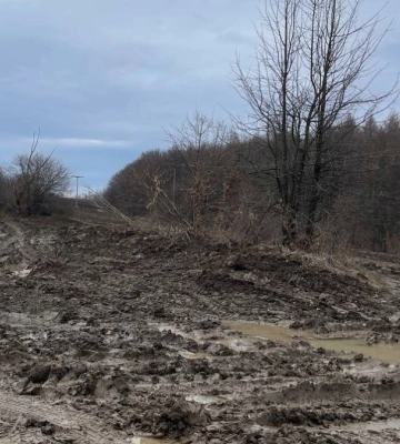 Яма на ямі, болото поверх коліс автомобіля: як нині виглядає дорога Тлумач-Бортники, яку мали відремонтувати за понад 20 млн грн