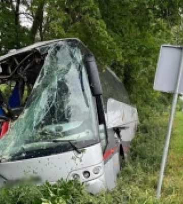 На Одещині рейсовий автобус з’їхав у кювет і зіштовхнувся з деревом