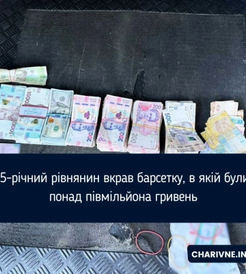 25-річний рівнянин вкрав барсетку, в якій були понад півмільйона гривень