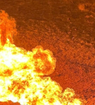 На Волині внаслідок падіння уламків БПЛА загорівся газопровід