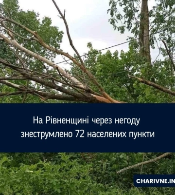 Негода знеструмила будівлі у трьох районах Рівненщини