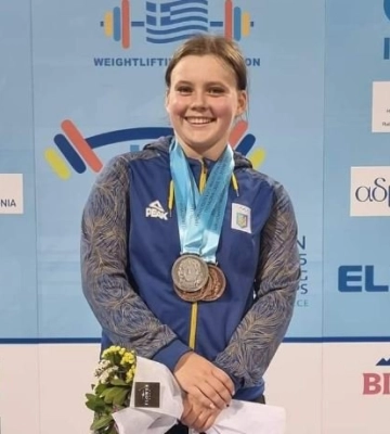 Важкоатлетка з Волині здобула три медалі на Чемпіонаті Європи у Греції