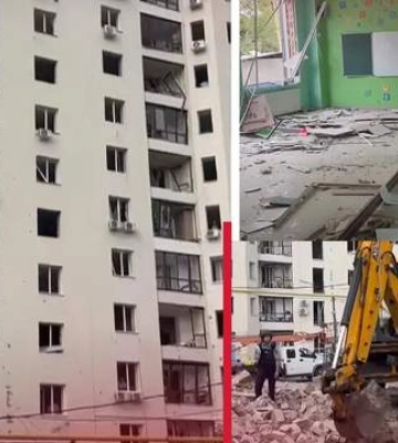 Авто отбросило прямо в помещение столовой: последствия прилета КАБа в школу в Харькове