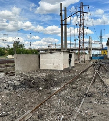 Россияне атаковали железнодорожную инфраструктуру в Донецкой области