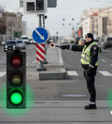В патрульній поліції розповіли, на скількох перехрестях Миколаєва працюють регулювальники під час вимкнення світлофорів