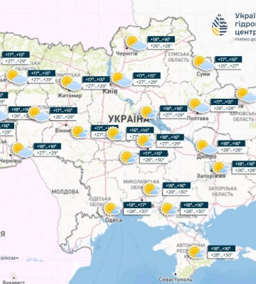 До 28 градусів тепла: якою буде погода у Дніпрі 27 червня