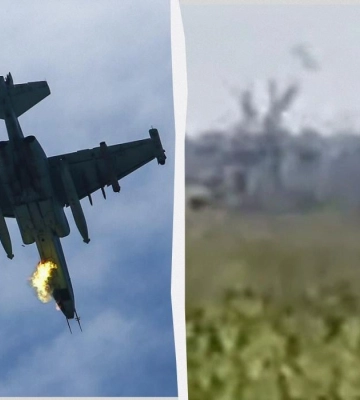 Бійці Нацгвардії знищили ворожий штурмовий літак Су-25 на Донеччині
