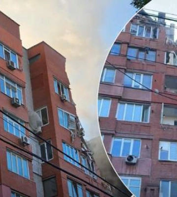 Зруйновані 4 поверхи: моторошні кадри після удару Росії по Дніпру