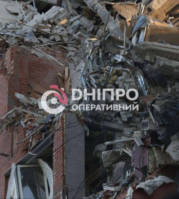 Внаслідок удару по Дніпру є загиблий та поранені, жертв може бути більше