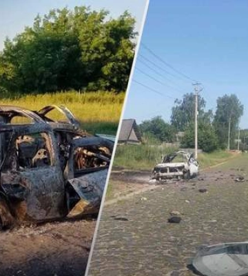 На Сумщине оккупанты атаковали дроном автомобиль полицейских: есть раненый