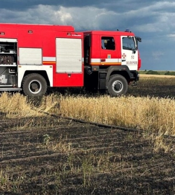 Росіяни обстріляли на Харківщині поле стиглої пшениці площею 110 га 