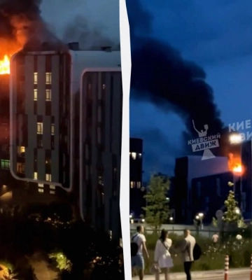 У Києві на Теремках масштабна пожежа – ймовірно вибухнув генератор