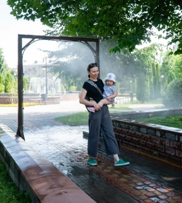 У Києві встановили 19 рамок-розпилювачів води