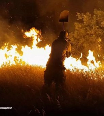 На Дніпропетровщині вогонь нищить рослинність (Фото)