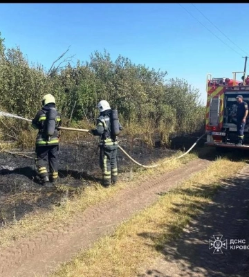 26 пожеж на відкритих територіях гасили рятувальники Кіровоградщини
