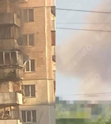 Росіяни атакували Київ, уламки впали на багатоповерхівку