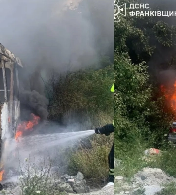 У Франківську трапилася пожежа на території СТО: що відомо (ФОТО)