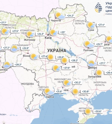 Синоптикиня розповіла, де в Україні буде пануватиме найспекотніша погода