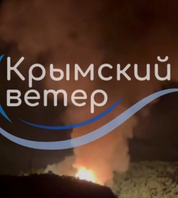 У тимчасово окупованому Криму вибухи та масштабна пожежа
