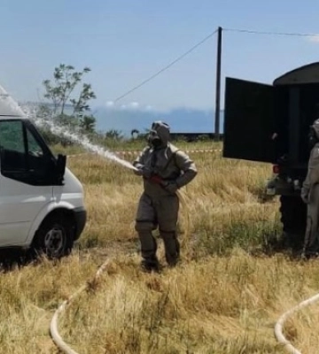 На Одещині прикордонники тренувались реагувати на хімічну й радіаційну небезпеку