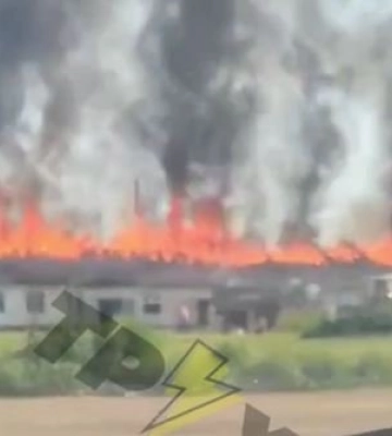 Біля Луцька горить ферма з тваринами. Відео