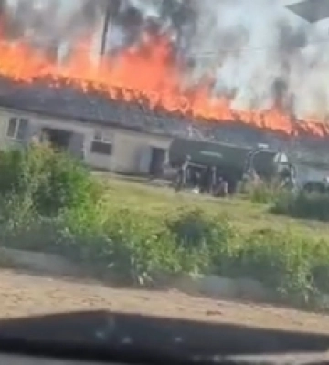 Під Луцьком живцем горять тварини на фермі (відео)