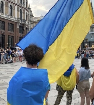 У Відні відбулася акція через російський удар по «Охматдиту»