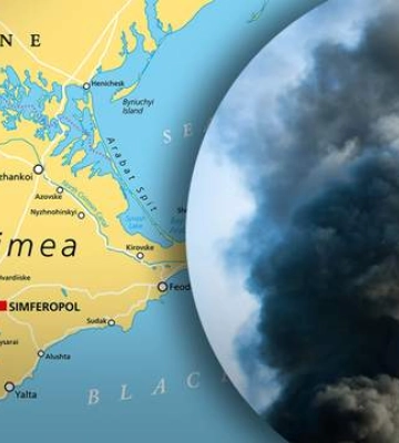 На мисі Фіолент у Севастополі внаслідок удару знищена будівля складу окупантів — супутникові знімки