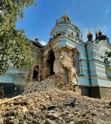 На Донеччині російським обстрілом частково зруйнований храм, якому понад 100  років
