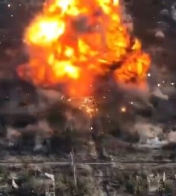 Уничтожение вражеской ТОС-1А &quot;Солнцепек&quot; на покровском направлении. ВИДЕО