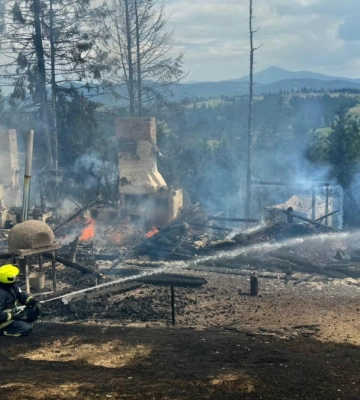 Гасили понад годину: у Надвірній горів етнопарк